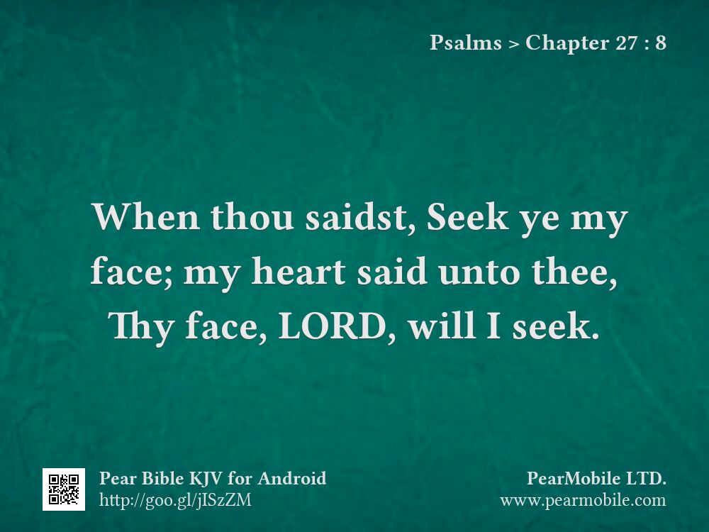 Psalms, Chapter 27:8